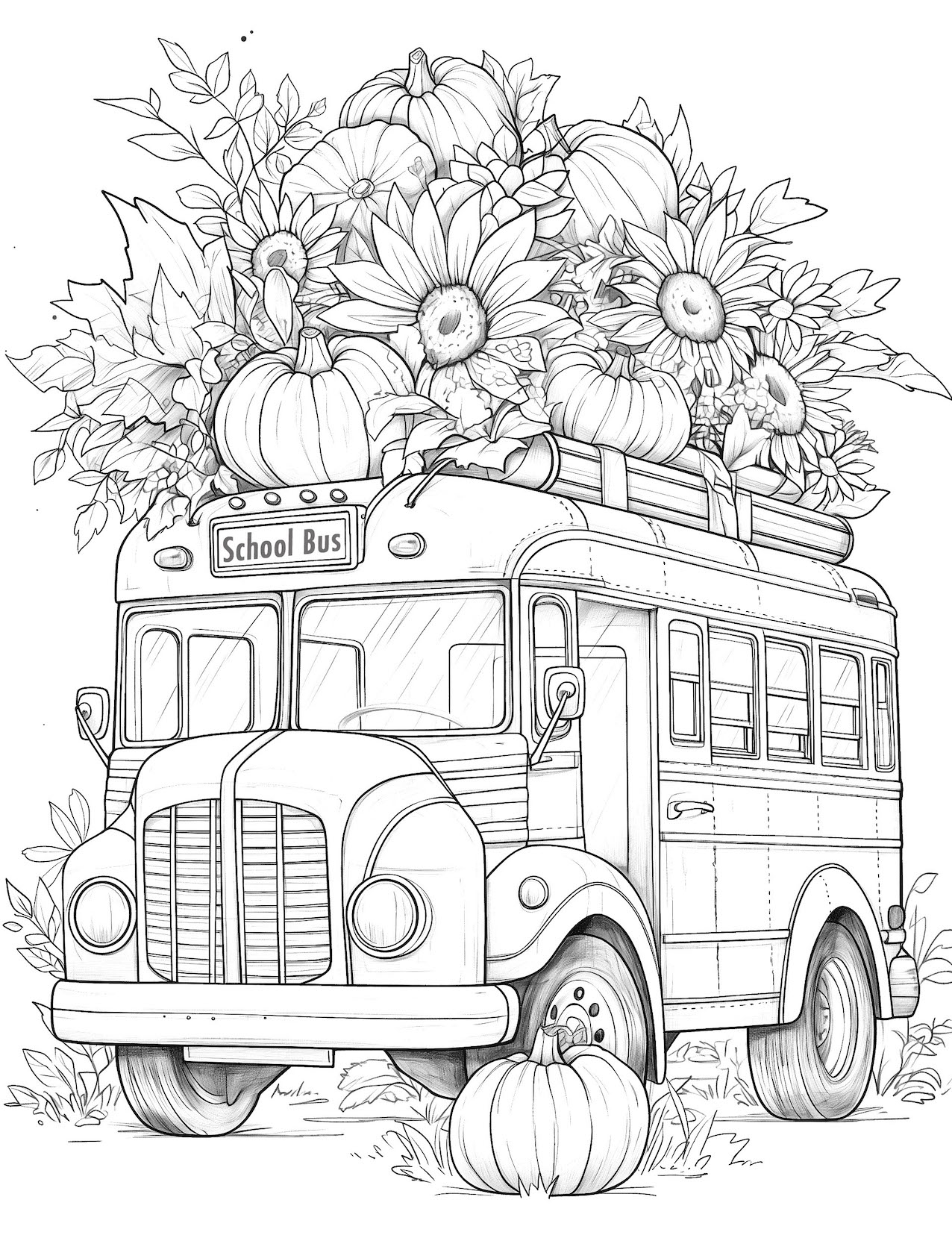 Unique school bus coloring pages free printable