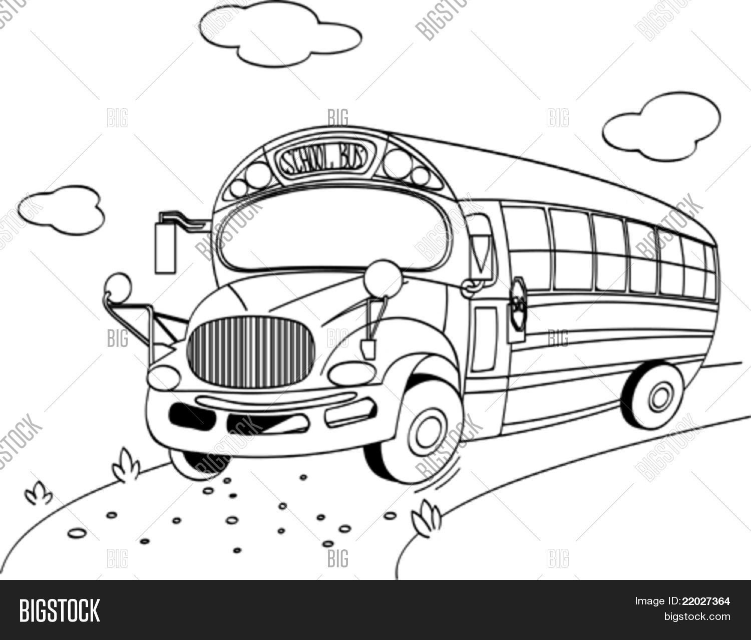 Coloring page school vector photo free trial bigstock