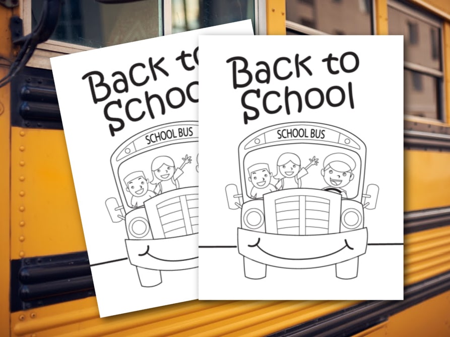 Free printable school bus coloring page