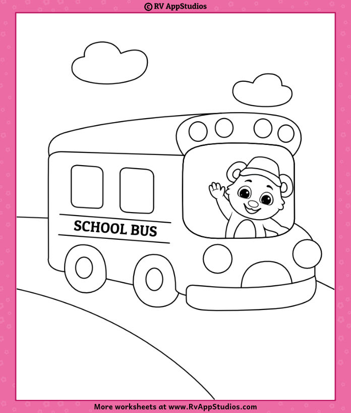 Printable school bus coloring pages