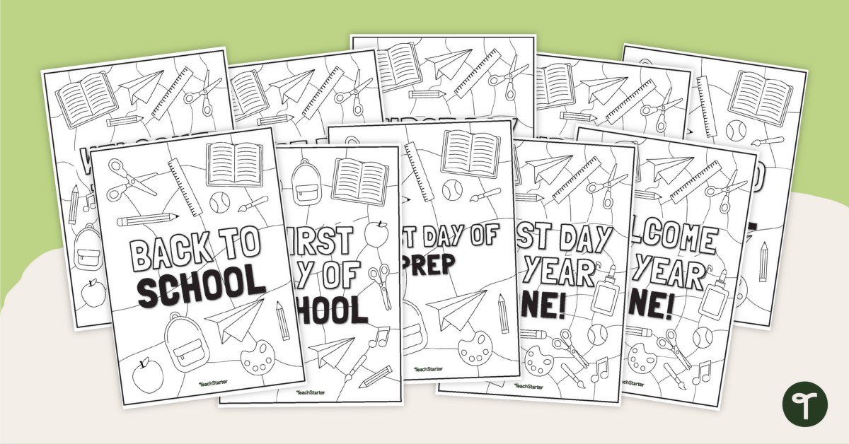 Back to school colouring