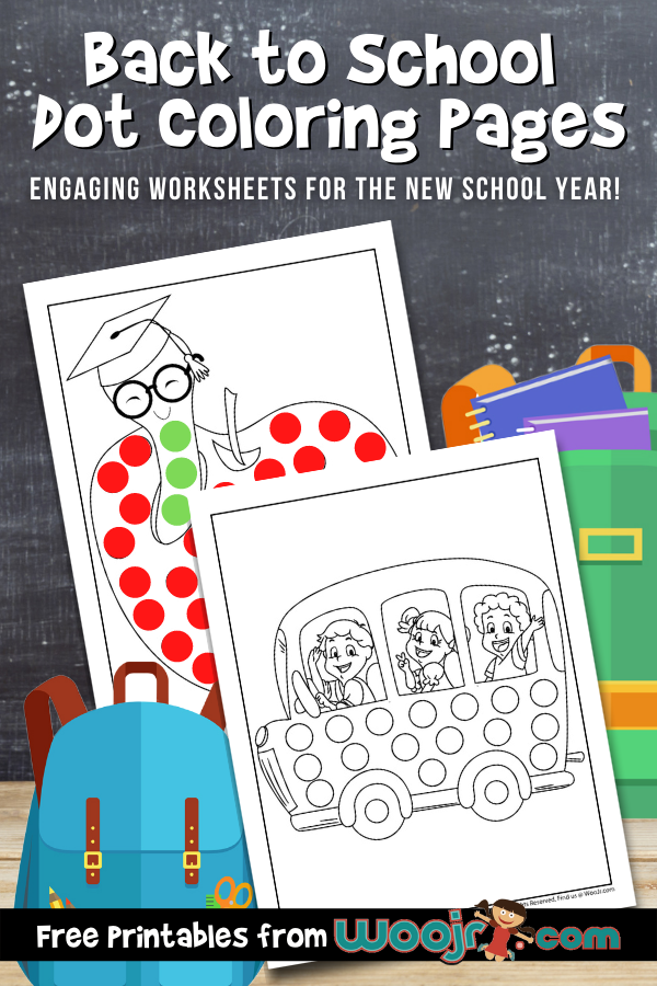 Back to school dot coloring pages woo jr kids activities childrens publishing