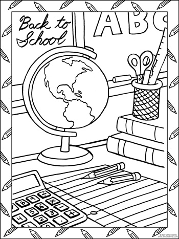Back to school coloring pages â tims printables