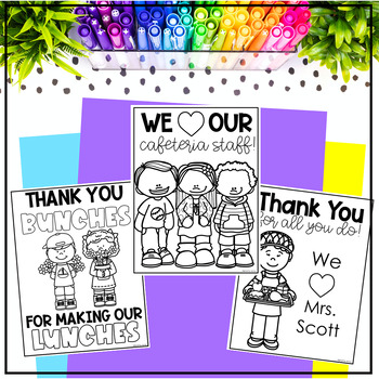 School lunch hero day coloring pages cafeteria staff appreciation thank you
