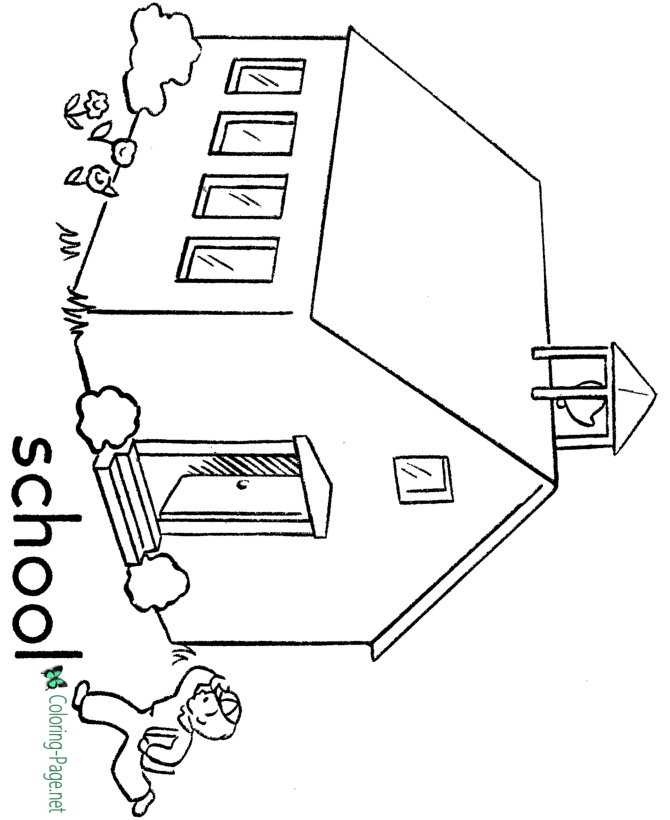 School house coloring pages