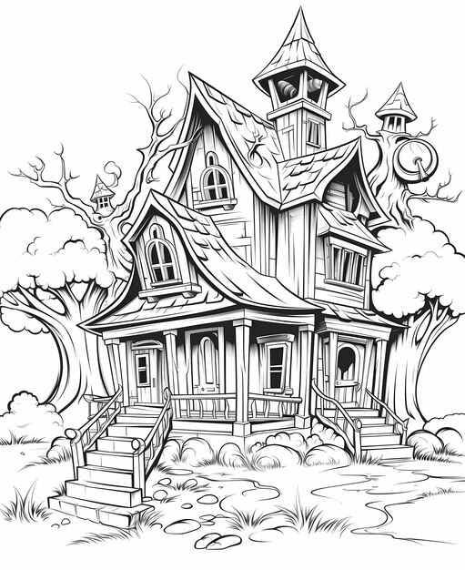 Page pumpkin house coloring page images