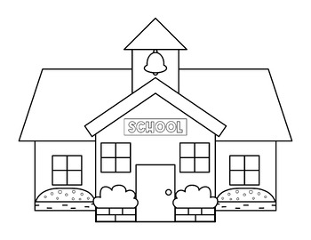 School house craft printable back to school open house craft bulletin board