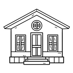 Colouring pages of house vector images over