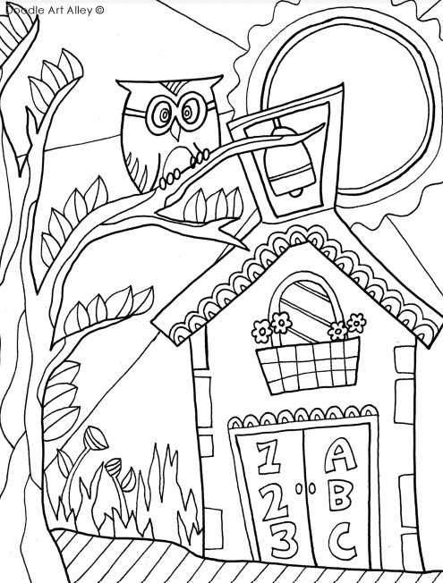 Free back to school coloring pages for