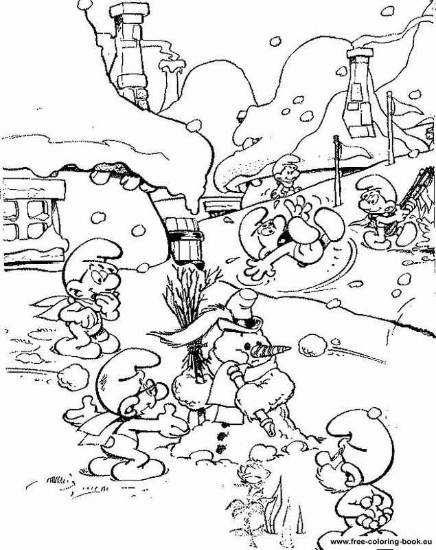 Coloring pages the smurfs