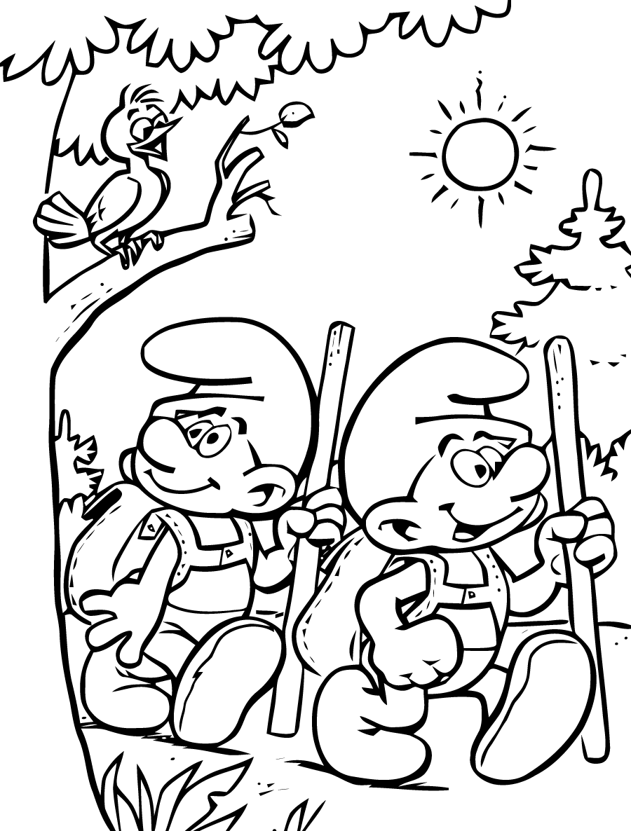 Coloring page schtroumpfs cartoons â printable coloring pages