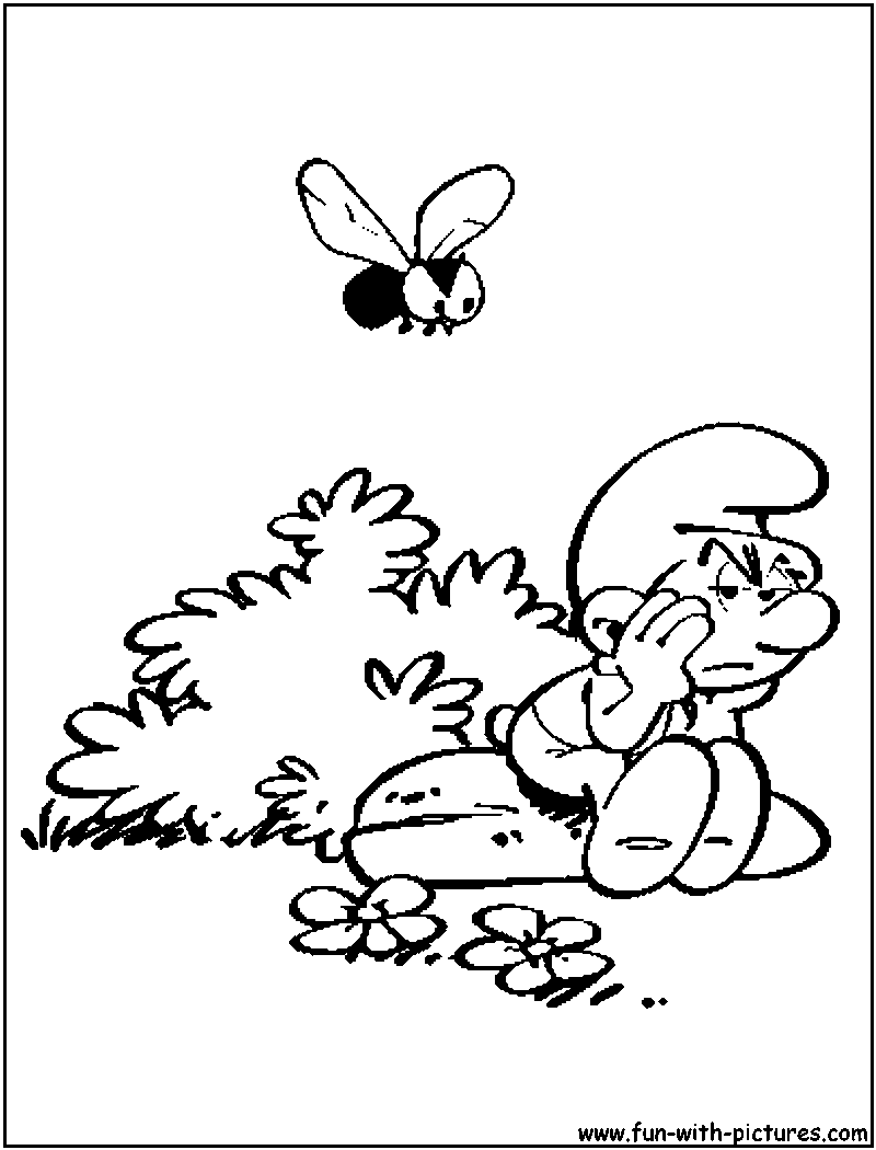 Grouchysmurf coloring page