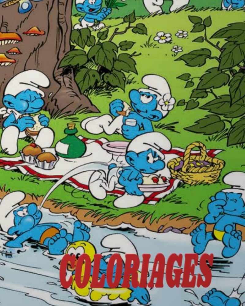 Coloriage schtroumpf french edition jt books