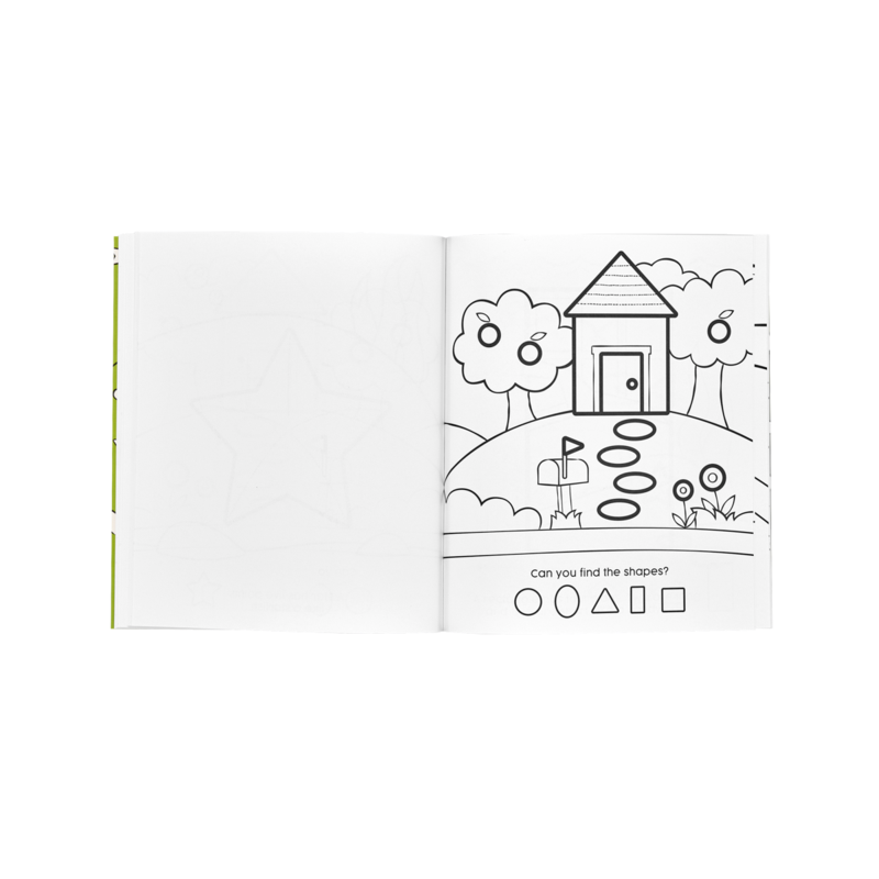 My first shapes numbers coloring book