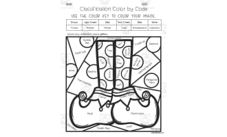 Christmas science color by code worksheet by teach simple