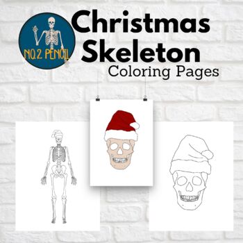 Christmas skeleton coloring pages anatomy science art by no lead pencil