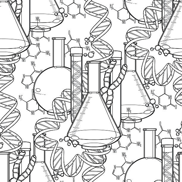 Genetic research pattern stock illustration