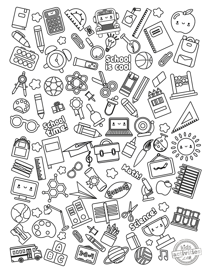 Funnest th day of school coloring pages kids activities blog