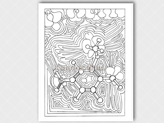 Printable science adult coloring pages chemistry art science fiction art organic chemistry drawing coloring book pdfpages