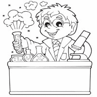 Scientist coloring pages