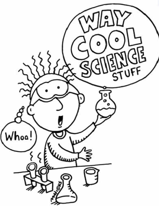 Free easy to print science coloring pages