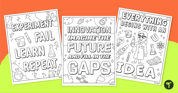 Think like scientists science quote coloring pages teach starter