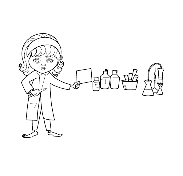 Kid scientist cartoon image free colouring book for children â monkey pen store