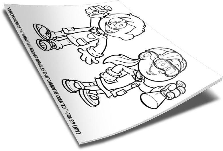 Bible science coloring page