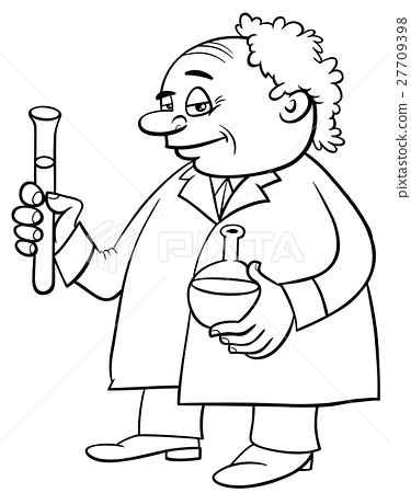 Scientist coloring page