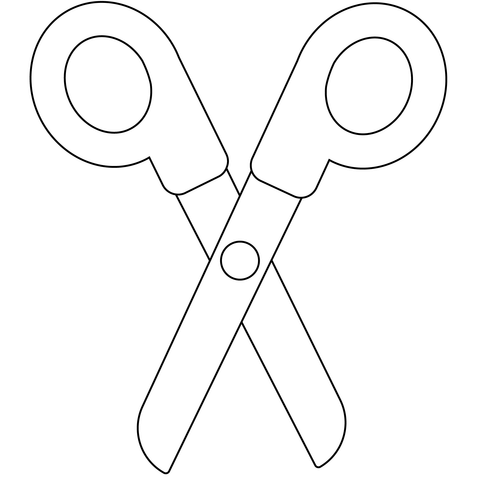 Black scissors emoji coloring page free printable coloring pages