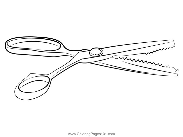 Pinking scissors coloring page coloring pages coloring pages for kids color