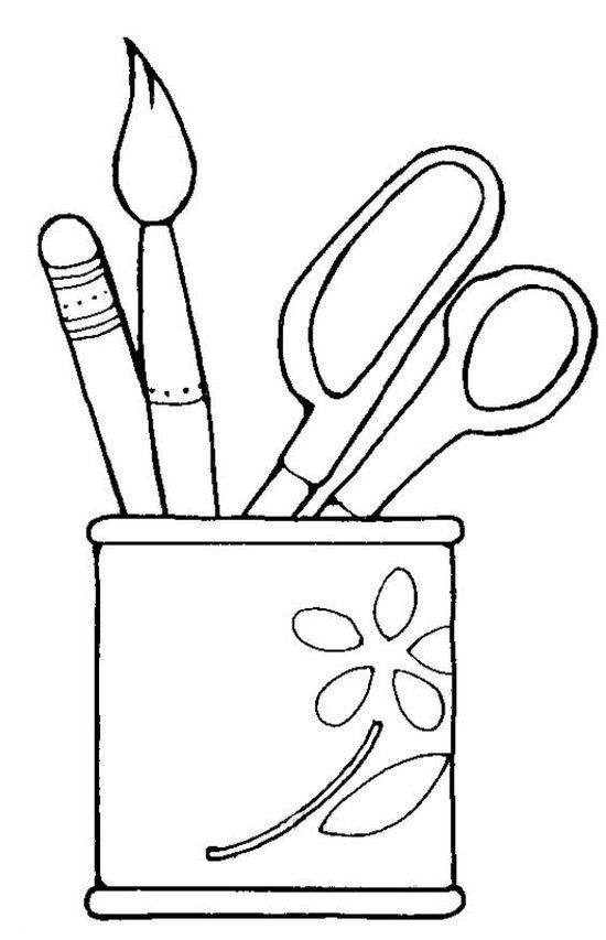Different types of pen case coloring pages for children coloring pages cute coloring pages art tools drawing