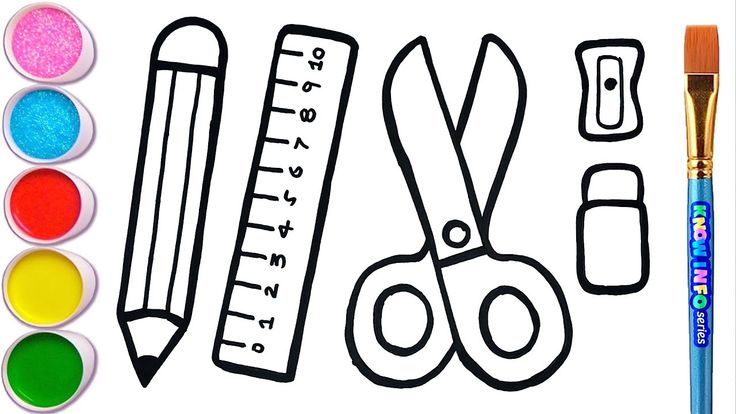 Scissors and pencil drawing for kids toddlers easy painting and coloring tips drawing for kids easy paintings coloring tips