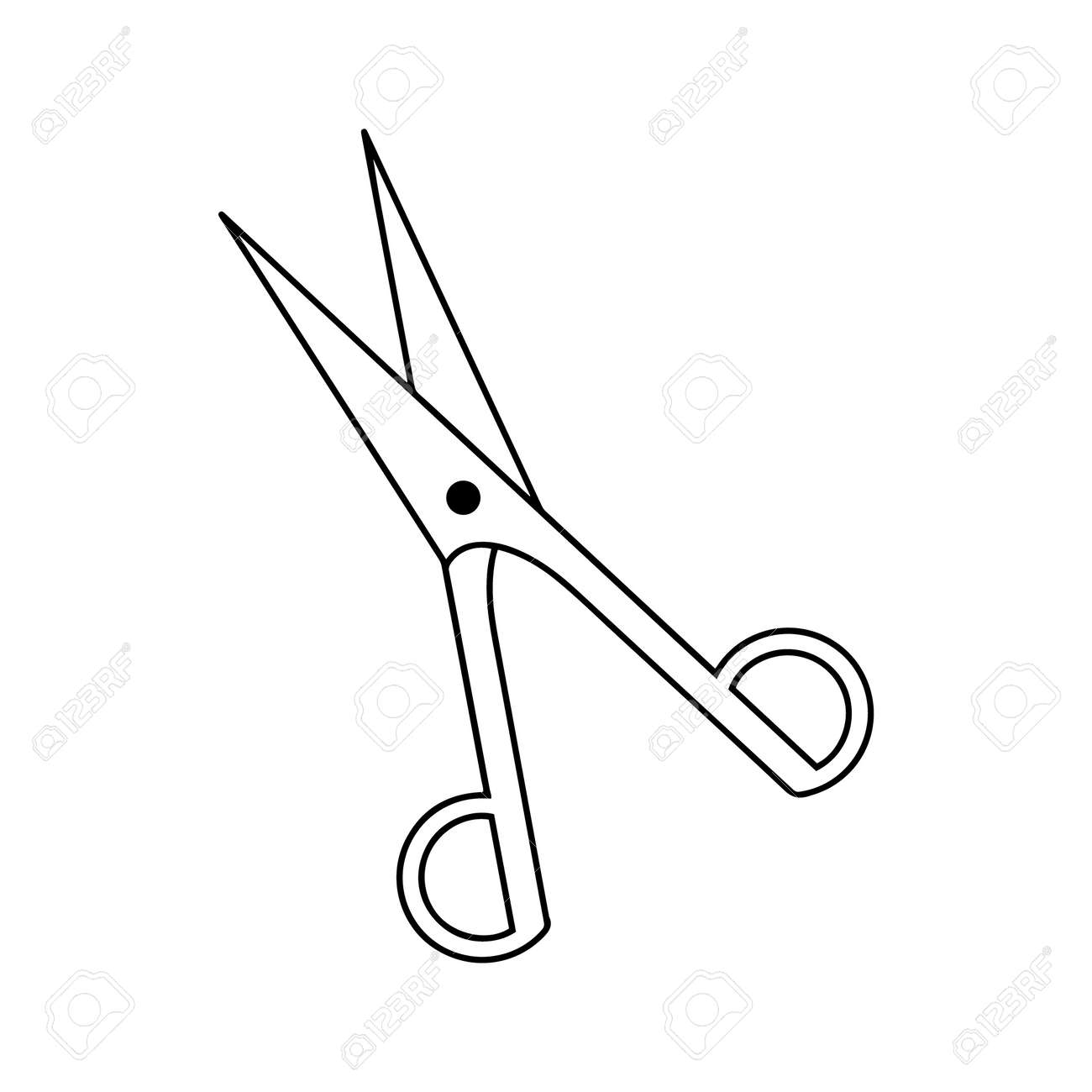 Hand drawn scissors of hair care products for hairdresser isolated on white background doodle scissors for haircut in barbershop scribble adults and kids coloring page thin line design icon royalty free svg
