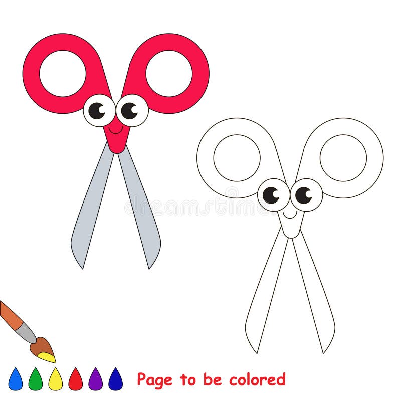Page to be colored simple education game for kids stock vector