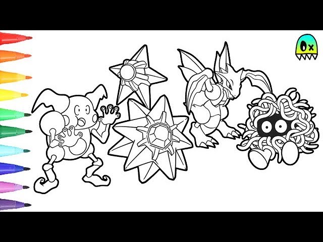 Pokeon coloring scyther and scizor i fun coloring videos for kids