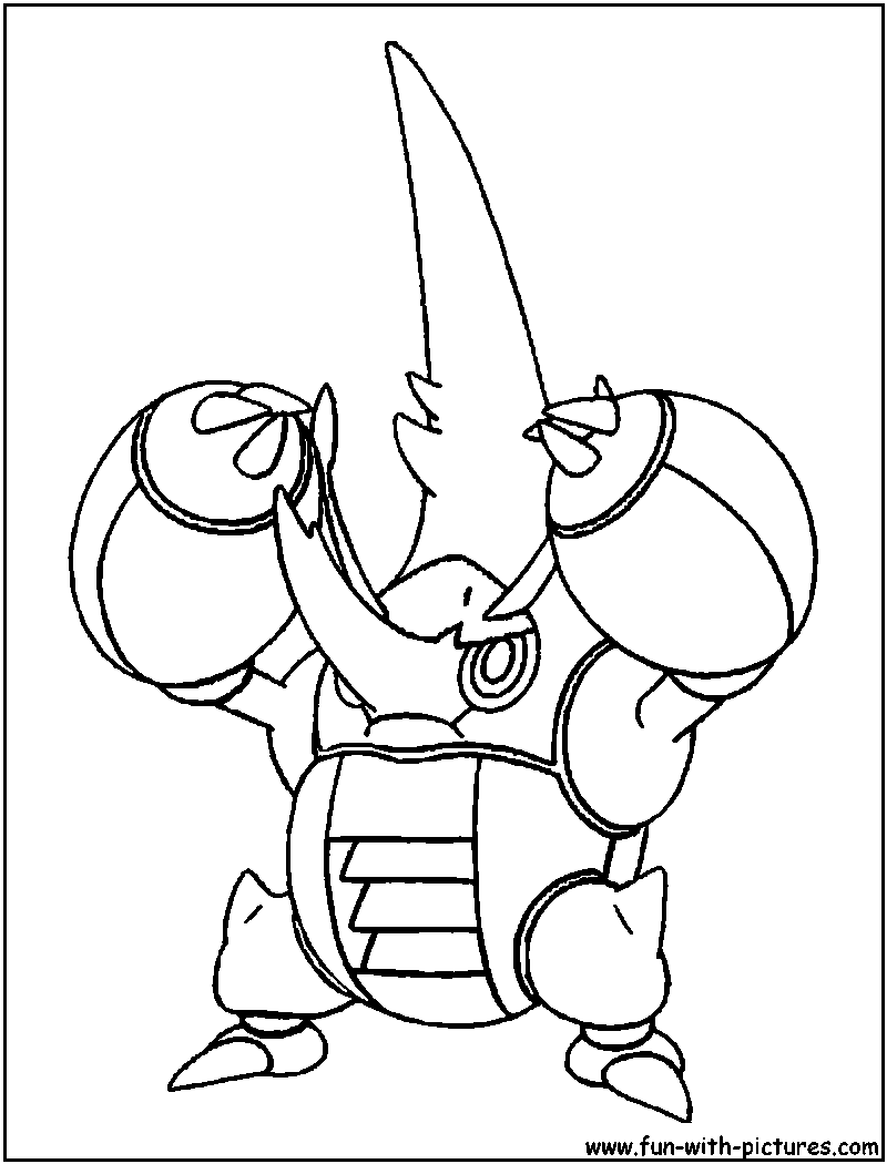 Mega heracross coloring page