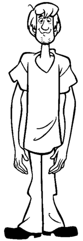 Shaggy stood still coloring page free printable coloring pages