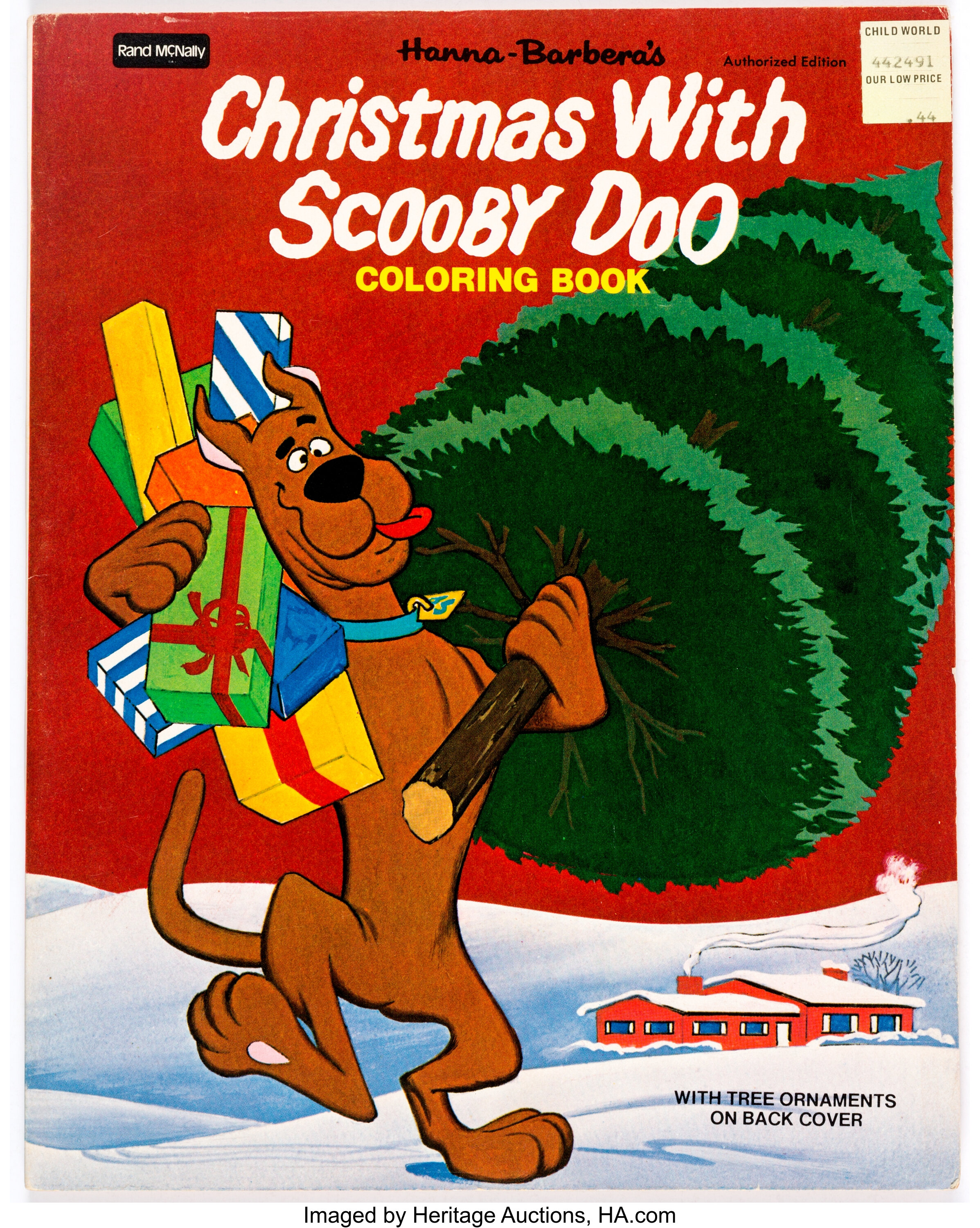 Christmas with scooby doo coloring book rand mcnally lot heritage auctions