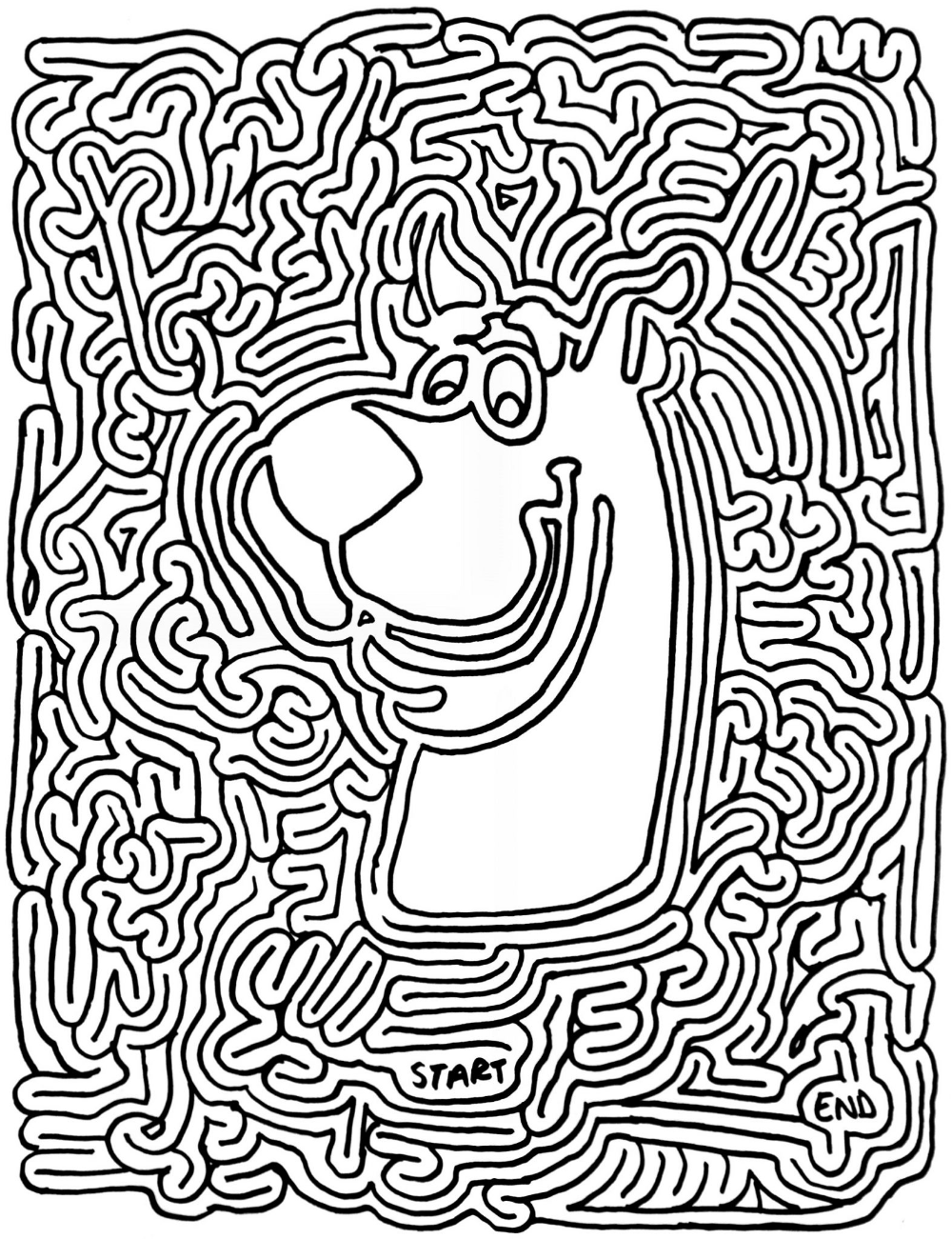 Free printable mazes for adults activity printable mazes scooby doo coloring pages scooby