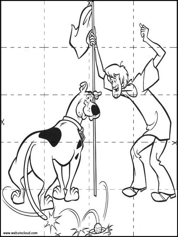 Puzzle da stampare e ritagliare scooby doo