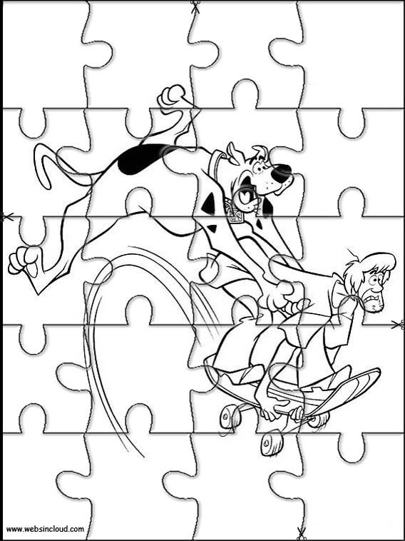 Scooby doo printable jigsaw puzzles to cut out for kids scooby doo scooby puzzle piece crafts