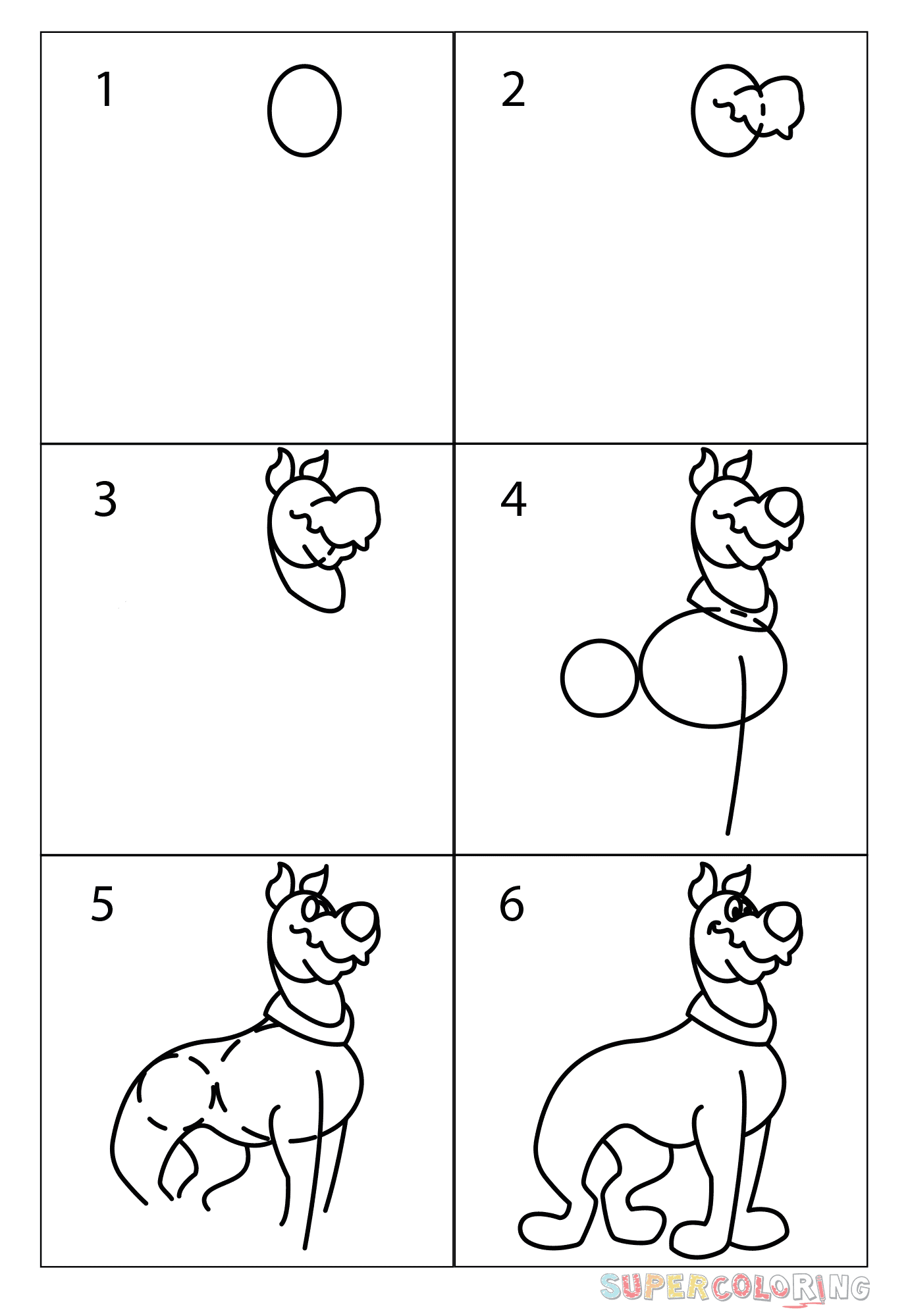 How to draw chibi scooby free printable puzzle games