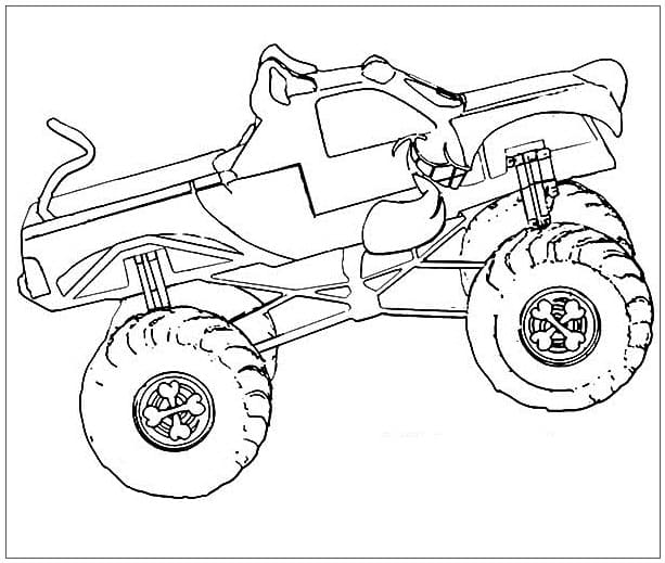 Scooby monster truck coloring page