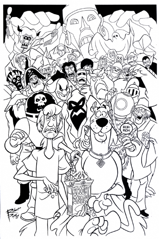 Scooby doo vintage monsters mission by robert pope ic art scooby doo images monster coloring pages scooby doo coloring pages