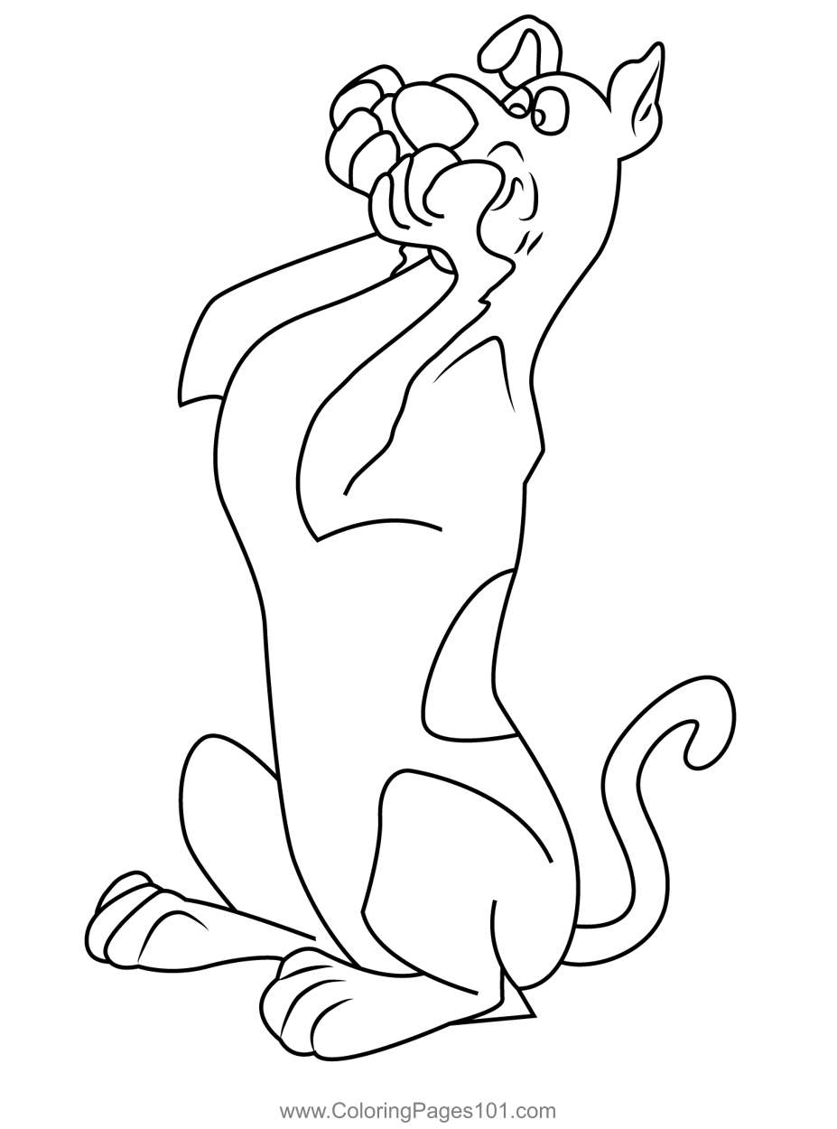 Scooby doo coloring page for kids