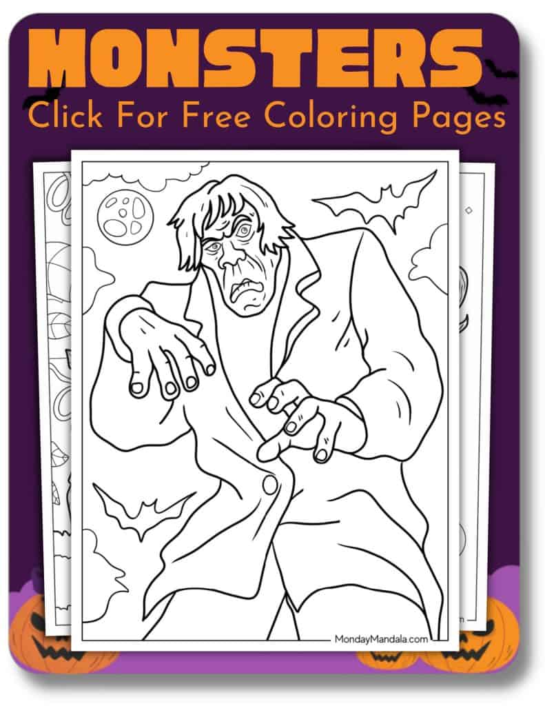 Halloween coloring pages free pdf printables