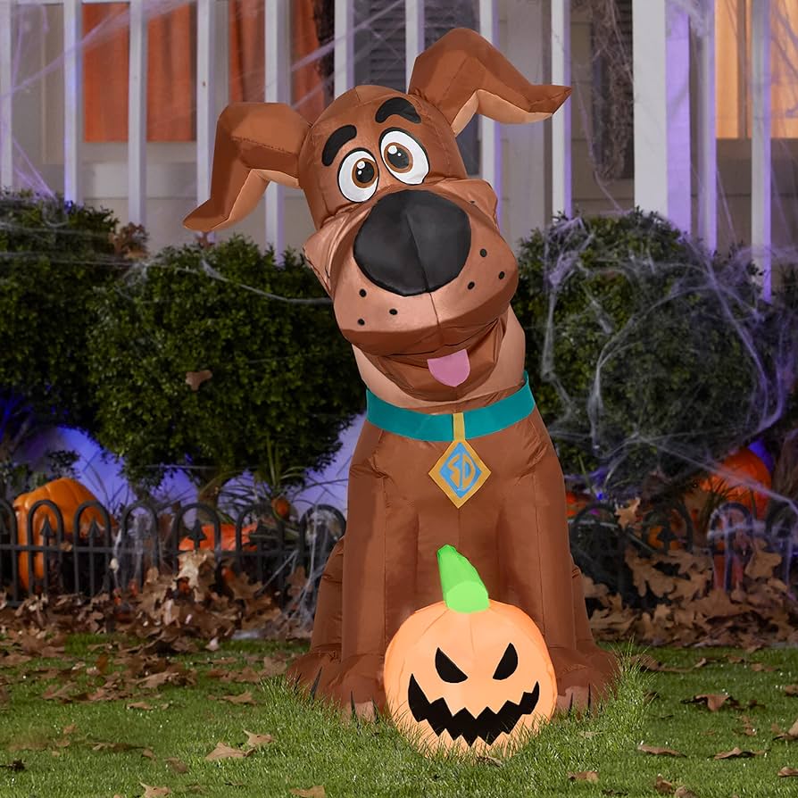 National tree pany inflatable decoration brown scooby doo self inflating plug in halloween collection inches patio lawn garden