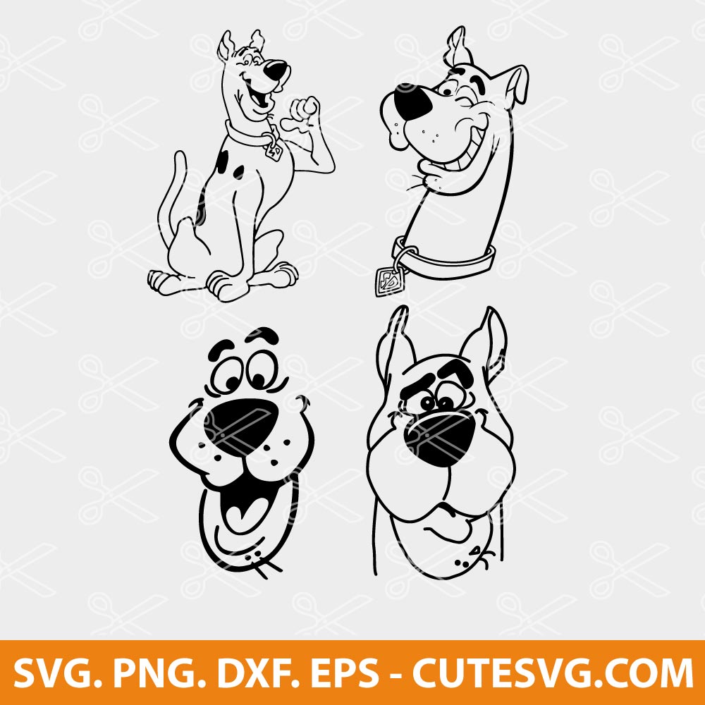 Scooby doo svg cut file scooby doo clipart scooby doo vector png dxf eps for cricut silhouette