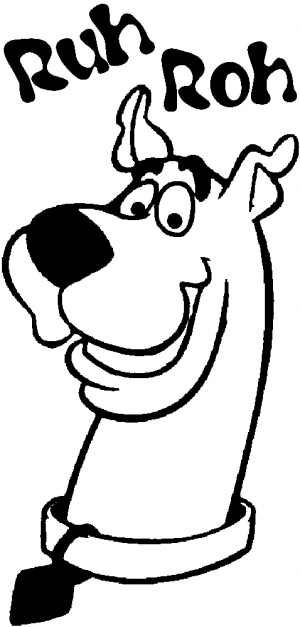 Scooby doo ruh roh car or truck window decal sticker